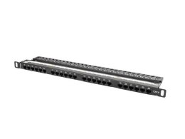 Patch panel Lanberg PPU6-0024-B 24 port 0.5U kat.6 czarny