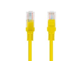 Patchcord Lanberg UTP kat.5e 1m żółty