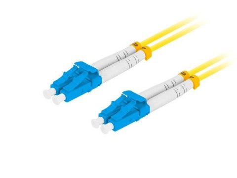 Patchcord światłowodowy Lanberg SM LC/UPC-LC/UPC DUPLEX 3.0mm LSZH G657A1 5m żółty