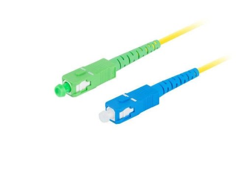 Patchcord światłowodowy Lanberg SM SC/APC-SC/UPC SIMPLEX 3.0mm LSZH G657A1 2m żółty