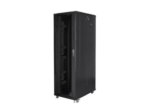 Szafa instalacyjna Rack stojąca 19" 42U 800x1200 czarna Lanberg (flat pack)