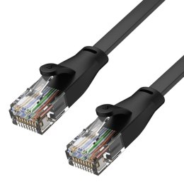 Patchcord UNITEK C1809GBK Cat.6 Płaski, UTP, RJ45, 1m