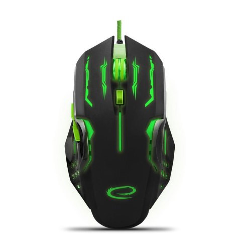 Mysz przewodowa Esperanza MX403 Apache optyczna Gaming 6D USB zielono-czarna