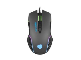 Mysz przewodowa Fury Hustler optyczna Gaming 6400 DPI czarna RGB