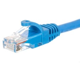 Patchcord RJ45, Netrack osłonka zalewana, kat. 6 UTP, 0,5m niebieski