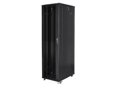 Szafa instalacyjna Rack stojąca 19" 47U 800x1000 czarna Lanberg (flat pack)