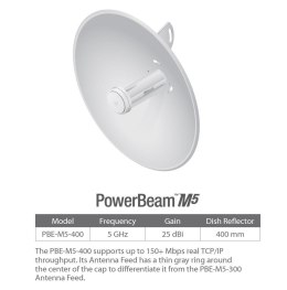 Access Point UBIQUITI PowerBeam M5 25dBi 5GHz 802.11n PoE High-Performance airMAX Bridge