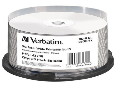 BD-R Verbatim 25GB X6 DL+ printable NO ID (Cake 25)