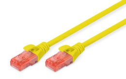 Patchcord DIGITUS UTP kat. 6 3m PVC żółty