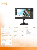 AOC Monitor 23.8 cali 24P2Q IPS DP DVI HDMI USB Pivot