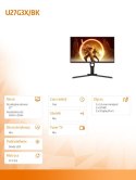 AOC Monitor U27G3X 27 cali IPS 4K 160Hz HDMIx2 DPx2 Pivot