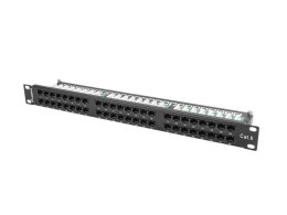 Patch panel Lanberg PPU6-1048-B 48 port 1U kat.6 czarny