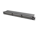 Lanberg Patch Panel 24 Port 1U Kat.6 czarny ekranowany