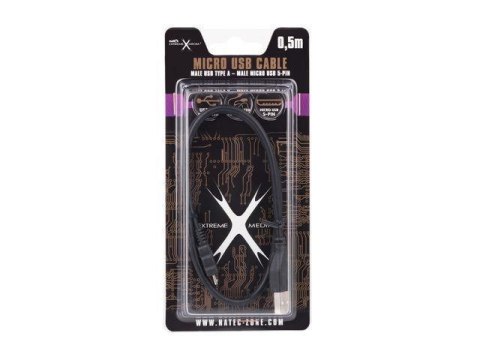 Kabel Natec USB micro AM-MBM5P 2.0 0,5m Extreme Media (blister)