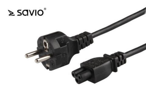 Kabel zasilający Savio CL-81 do notebooka "koniczynka" 1,8m