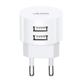 Ładowarka sieciowa Usams T20 2,1A 2xUSB- bez kabla - biała