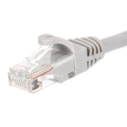 Patchcord RJ45, Netrack osłonka zalewana, kat. 6 UTP, 3m szary