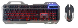 Zestaw przewodowy klawiatura + mysz Rebeltec INTERCEPTOR 2 Gaming USB szary metal