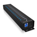 IcyBox Hub IB-HUB1717 16+1 port USB HUB, 16x USB + 1x USB do ładowania, USB 3.2 Gen 1, 96 Watt zasilacz