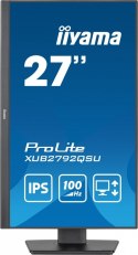 IIYAMA Monitor ProLite XUB2792QSU-B6 27 cali IPS,QHD,HAS(150mm),100Hz,4xUSB3.2,SLIM