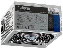 Zasilacz ATX 550W Akyga Basic AK-B1-550 Fan12cm P4 3xSATA PCI-E