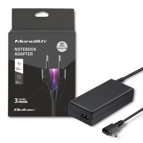 Qoltec Zasilacz do Asus 33W | 19V | 1.75A | 4.0*1.35 | +kabel zasilający