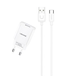 USAMS Ładowarka sieciowa USB kabel USB-C 2,1A T21