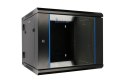 Extralink Szafka wisząca rack 6U 600x600 czarna dwusekcyjna