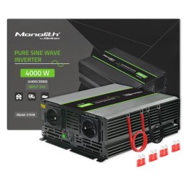 Qoltec Przetwornica napięcia Monolith | 2000W | 4000W | 24V na 230V | Czysty Sinus