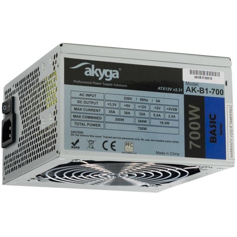 Zasilacz Akyga AK-B1-700 (700 W; Pasywne; 120 mm)