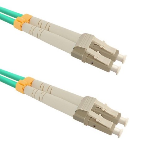 Qoltec Patchcord światłowodowy LC/UPC-LC/UPC | MM | 50/125 | OM3 | 1m