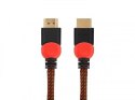 Savio Kabel HDMI 2.0 czerwono-czarny 3 m, GCL-04