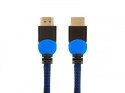 Savio Kabel HDMI 2.0 niebiesko-czarny 3m, GCL-05