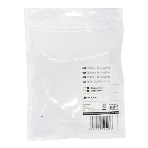 TB Kabel DisplayPort M/M 1.8 m. czarny v 1.1