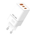 Beline Ładowarka siciowa 65W GaN 2xUSB-C+USB-A bez kabla Biała