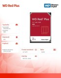 Western Digital Dysk twardy WD Red Plus 2TB 3,5 CMR 64MB/5400RPM