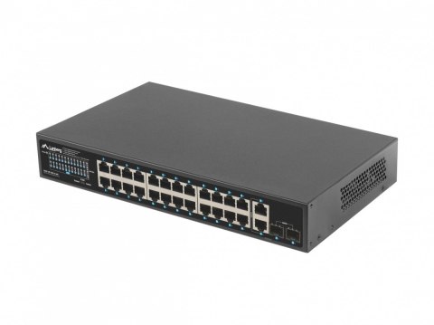 Lanberg Switch 24x1GB POE+ 2xGB 2xSFP rack 19'' gigabit ethernet 360W