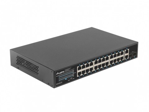 Lanberg Switch 24x1GB POE+ 2xGB 2xSFP rack 19'' gigabit ethernet 360W