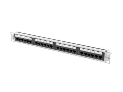 Patch panel Lanberg 24 port 1U kat.6A szary