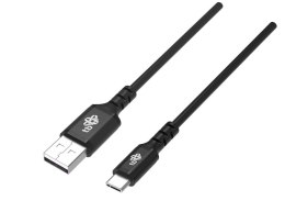 TB Kabel USB-USB C 1m silikonowy czarny Quick Charge