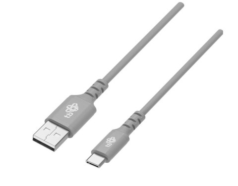 TB Kabel USB-USB C 1m silikonowy szary Quick Charge