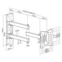 Uchwyt ścienny do telewizora Maclean MC-719 (Obrotowy, ścienne, Uchylny; 13" - 27"; max. 15kg)