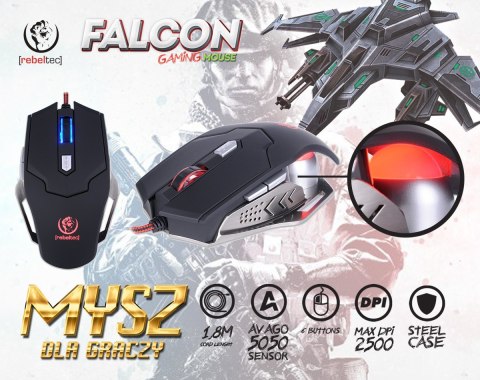 Rebeltec Gamingowa mysz optyczna USB Falcon