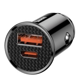 Ładowarka samochodowa Baseus CCALL-YS01 30W szybka z gniazdem USB QC4.0+ oraz USB-C PD 3.0