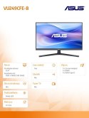 Asus Monitor 24 cale VU249CFE-B IPS 100Hz USB-C