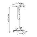 ART UCHWYT sufitowy 40-62cm DO PROJEKTORA 15kg P-102 uniwersalny pełna regulacja