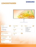 Samsung Monitor 34 cale ViewFinity S65CT VA 3440x1440 UWQHD 21:9 1xHDMI 1xDP 2xTB 4.0(90W/15W) 3xUSB 3.0 LAN 5ms 100Hz HAS głośniki zakr