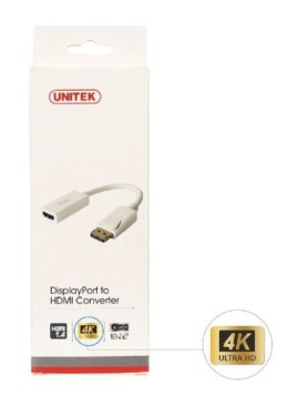 Unitek Adapter DisplayPort - HDMI 4K; Y-6332 BIAŁY