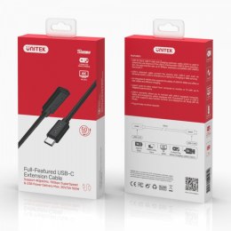 Unitek Przedłużacz USB-C 3.1 GEN 2; 4K; PD 100W;M/F; 1,5m; C14086BK-1,5M