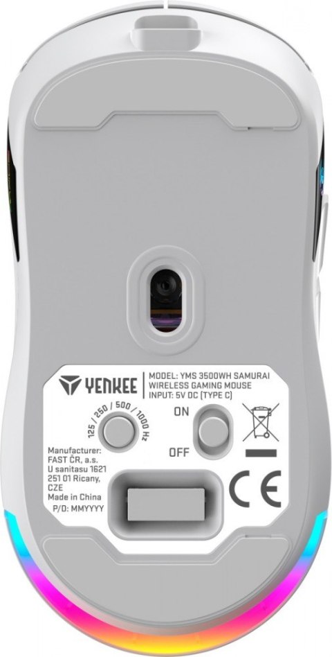 YENKEE Mysz dla graczy YMS 3500WH Samuraj , podwójne łącze, akumulator